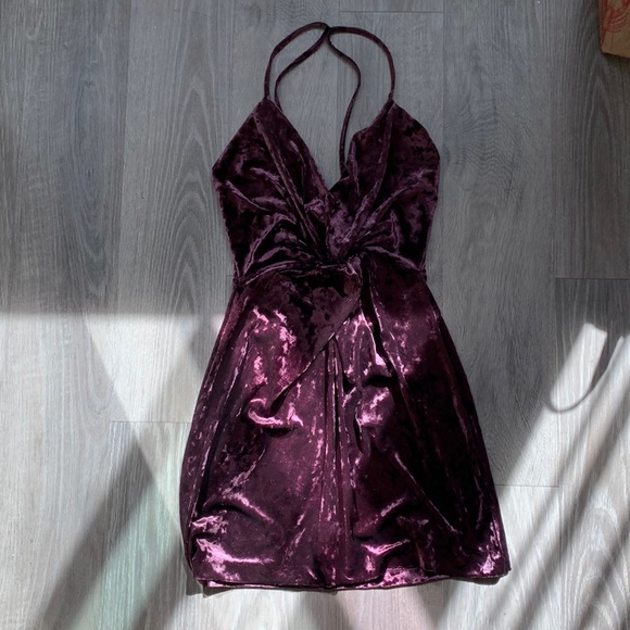 Zara Purple Soft Velvet BodyCon  SIZE S - Picture 5 of 7